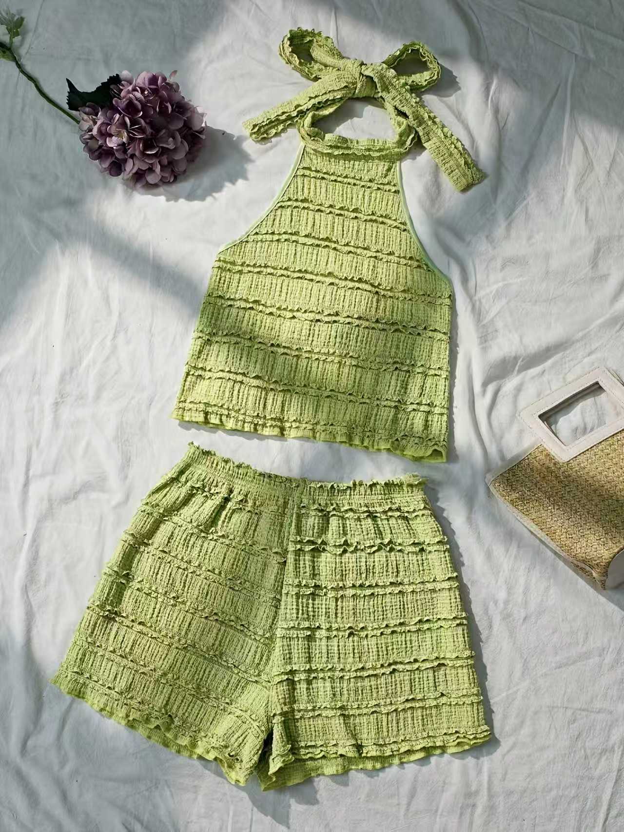 Cami Top Lace - Conjunto de Top Cami e Calças
