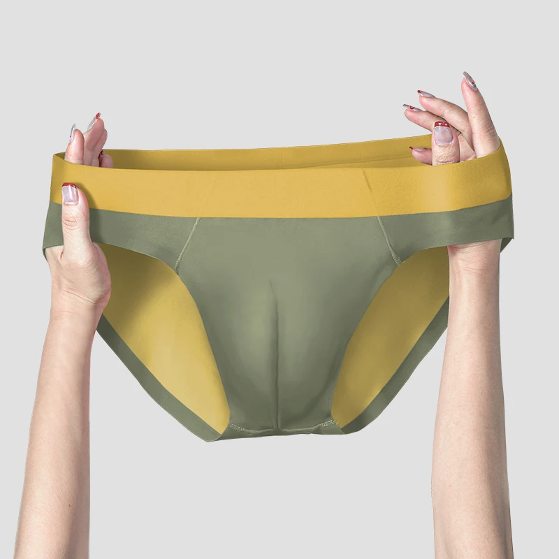 Cuecas masculinas de seda gelo - Boyshort Underwear avaliação e preço