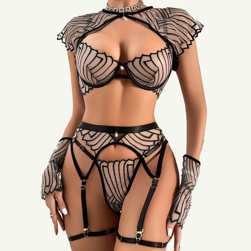 Conjunto de Lingerie Feminina  - Garter Belt Set avaliação e preço