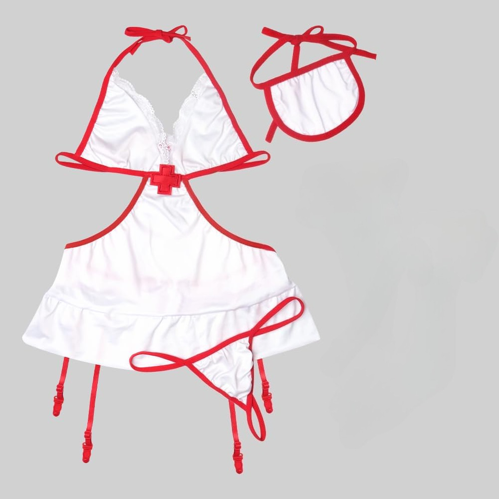 Lingerie Sexy para Mulheres, V - Garter Belt Set avaliação e preço